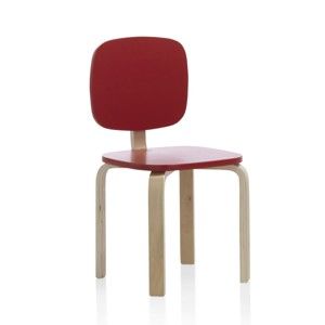 Krzesełko dla dziecka z czerwonym oparciem Geese Petit