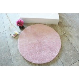 Jasnoróżowy dywanik łazienkowy Confetti Bathmats Colors of Light Pink, ⌀ 90 cm