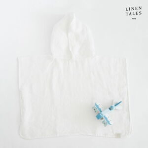 Biały lniany szlafrok dziecięcy w rozmiarze 1-2 lata – Linen Tales