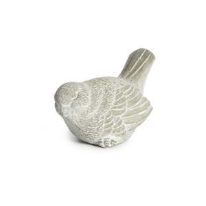 Szara dekoracja ceramiczna Simla Bird, wys. 9,5 cm
