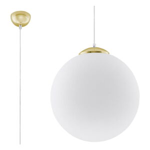 Lampa wisząca w kolorze złota ze szklanym kloszem ø 40 cm Cezab – Nice Lamps