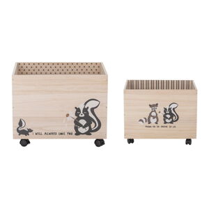 Drewniane pojemniki do przechowywania dla dzieci zestaw 2 szt. Nonni − Bloomingville Mini