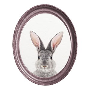 Owalny obraz w ramie Really Nice Things Rabbit, 40x50 cm