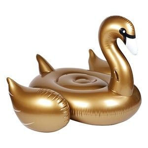 Dmuchany materac do wody Sunnylife Gold Swan