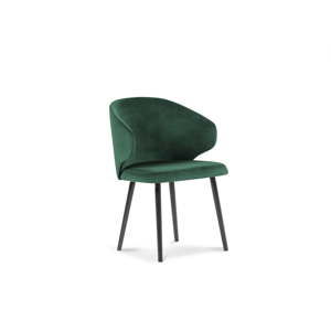 Butelkowozielone krzesło z aksamitnym obiciem Windsor & Co Sofas Nemesis