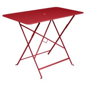 Czerwony stolik ogrodowy Fermob Bistro, 97x57 cm