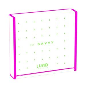 Ramka na zdjęcia z różowymi krawędziami Lund London Flash Tidy, 8,3x7,7 cm