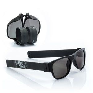 Czarne zwijane okulary przeciwsłoneczne InnovaGoods Sunfold ST1