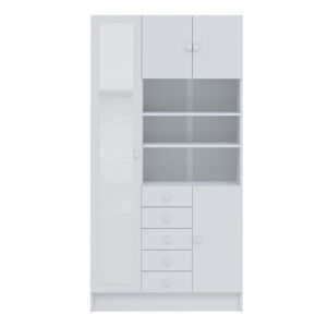 Biała szafka łazienkowa 90x182 cm Combi – TemaHome