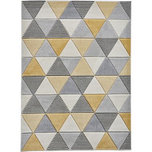 Żółtoszary dywan Think Rugs Matrix, 120x170 cm