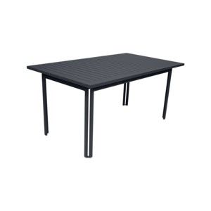 Antracytowy metalowy stół ogrodowy Fermob Costa, 160x80 cm