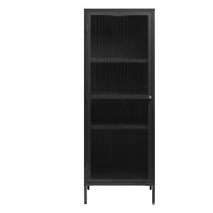 Czarna metalowa witryna 58x160 cm Bronco – Unique Furniture