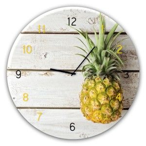 Zegar ścienny Styler Glassclock Pineapple, ⌀ 30 cm