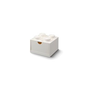 Biały pojemnik z szufladą na biurko LEGO® Single