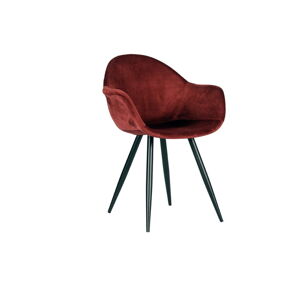 Czerwone aksamitne krzesła zestaw 2 szt. Forli – LABEL51