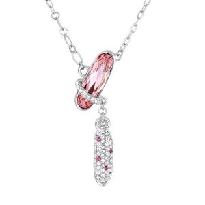Naszyjnik z różowymi kryształami Swarovski Elements Crystals Rhinestone