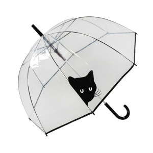 Przezroczysty parasol Birdcage Peeking Cat, ⌀ 84 cm