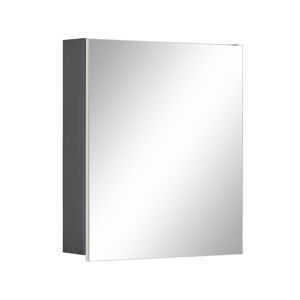 Szara ścienna szafka łazienkowa z lustrem Støraa Wisla, 60x70 cm