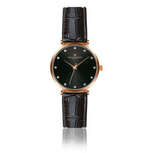 Damski zegarek z czarnym paskiem ze skóry naturalnej Frederic Graff Tess