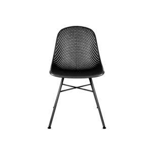 Czarne krzesło Leitmotiv Diamond Mesh