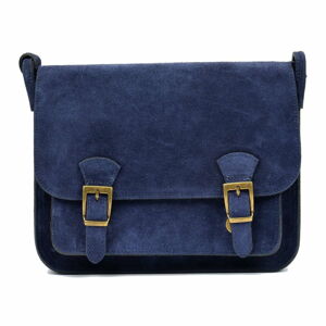 Niebieska skórzana torebka przez ramię Renata Corsi