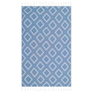 Niebieski ręcznik hammam Begonville Yunkai, 180x95 cm