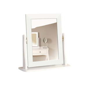 Białe lustro kosmetyczne na toaletkę Steens Baroque