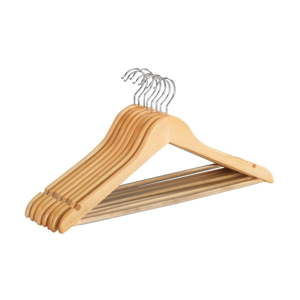 Komplet 8 drewnianych wieszaków na ubranie Wenko Shaped Hanger Eco
