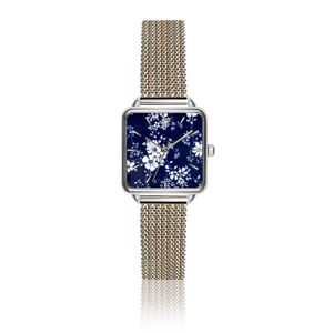 Zegarek damski z paskiem ze stali nierdzewnej w srebrnym kolorze Emily Westwood Square Melange