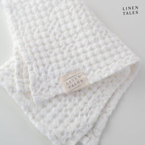 Biały ręcznik kąpielowy 100x140 cm Honeycomb – Linen Tales