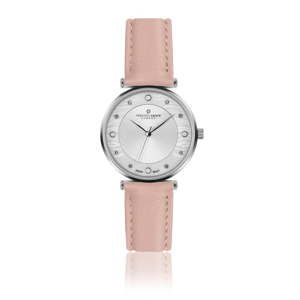 Zegarek damski z różowym paskiem ze skóry naturalnej Frederic Graff Marissol