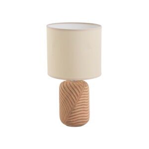 Ceglasta/kremowa lampa stołowa z tekstylnym kloszem (wysokość 39 cm) – Casa Selección