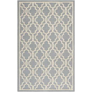 Szary wełniany dywan Safavieh Elle, 152x91 cm