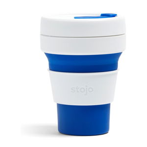 Biało-niebieski składany kubek Stojo Pocket Cup, 355 ml