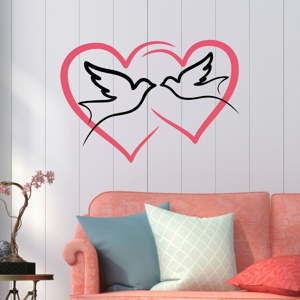Dekoracyjna naklejka na ścianę Love Birds