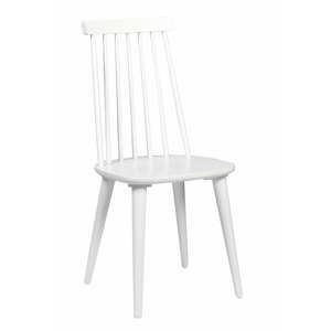 Białe krzesło do jadalni z drewna kauczukowca Rowico Lotta