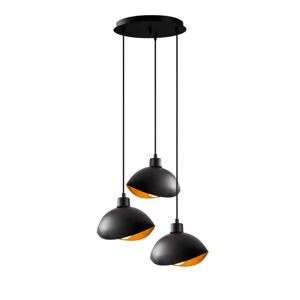 Czarna lampa wisząca z metalowym kloszem ø 50 cm Sivani – Opviq lights