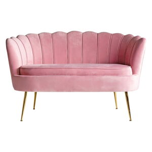 Różowa aksamitna sofa 35 cm Valentina – Burkina