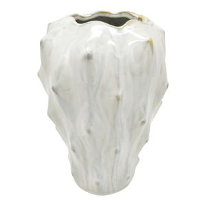 Ceramiczny wazon w kolorze kości słoniowej PT LIVING Flora, wys. 23,5 cm