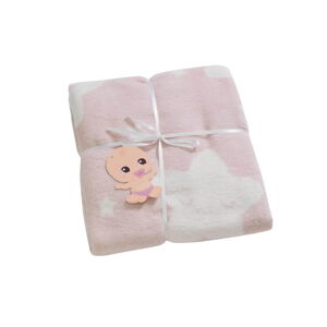 Różowy bawełniany kocyk dla dziecka 120x100 cm Baby Star - Mila Home