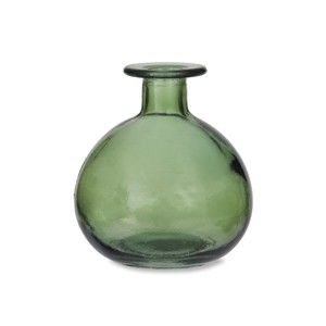Zielony wazon okrągły ze szkła z recyklingu Garden Trading Green, ø 11 cm