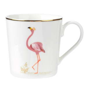 Porcelanowy kubek Portmeirion Flamboyant Flamingo, 340 ml