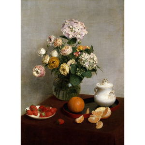 Reprodukcja obrazu Henri Fantin-Latour - Flowers and Fruit, 45x60 cm