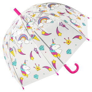 Przezroczysty dziecięcy parasol odporny na wiatr Ambiance Unicorn, ⌀ 72 cm