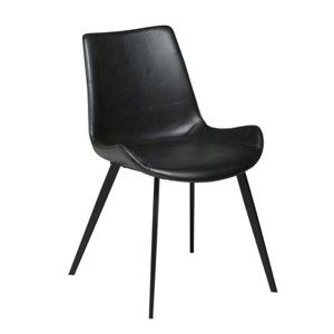 Czarne krzesło ze skóry ekologicznej DAN-FORM Denmark Hype