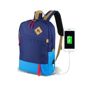 Niebieski plecak z portem USB My Valice FREEDOM Smart Bag Mavi