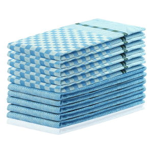 Zestaw 10 niebieskich ścierek bawełnianych DecoKing Louie, 50x70 cm
