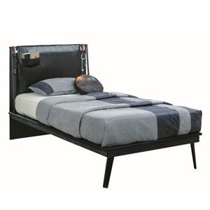 Łóżko jednoosobowe Manly Dark Metal Line Bed, 110x203 cm