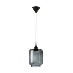 Czarna lampa wisząca ze szklanym kloszem Tierra Bella Ambar, ø 20 cm