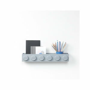 Dziecięca szara półka ścienna LEGO® Sleek
